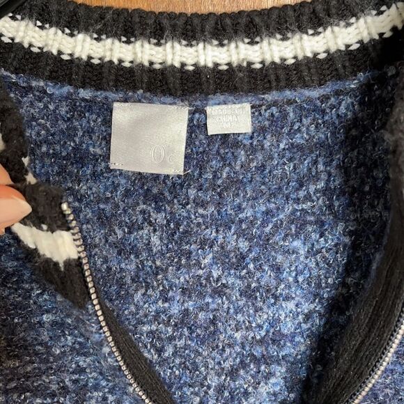 Zero Degrees Celsius Alpaca Wool Bomber Knit  Jacket M - Picture 3 of 7